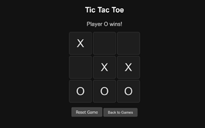 Tic Tac Toe game
